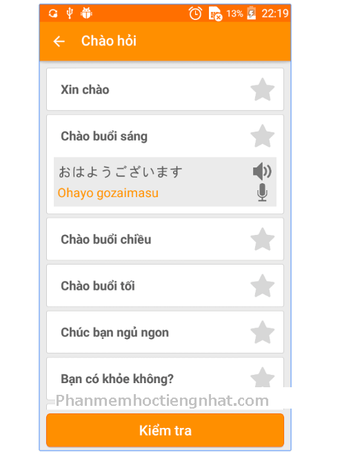 Phần mềm học tiếng Nhật - App học những câu giao tiếp tiếng Nhật cơ bản hay 2